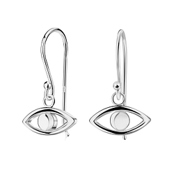 Silver Evil Eye Earrings - Wholesale - 23243 Silver Evil Eye Earrings - Wholesale - 23243