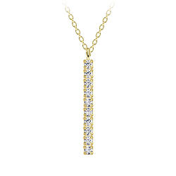 Silver Tennis Bar Necklace - Wholesale - 23146 Silver Tennis Bar Necklace - Wholesale - 23146