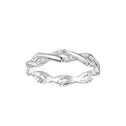Silver Braided Ring - Wholesale - 23376