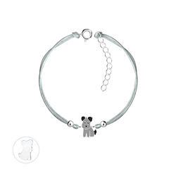Silver Dog Cord Bracelet - Wholesale - 23233