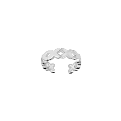 Silver Patterned Ear Cuff - Wholesale - 23800