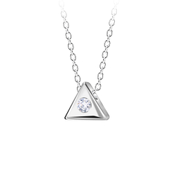 Silver Triangle Necklace - Wholesale - 23595