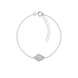 Silver Diamond Shaped Bracelet - Wholesale - 23867