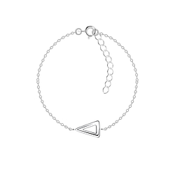 Silver Triangle Outline Bracelet - Wholesale - 23868