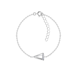 Silver Triangle Outline Bracelet - Wholesale - 23870