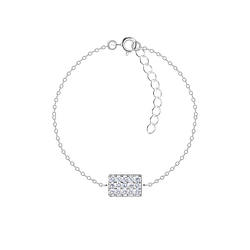Silver Rectangle Bracelet - Wholesale - 23877 Silver Rectangle Bracelet - Wholesale - 23877