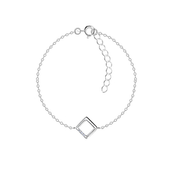 Silver Square Outline Bracelet - Wholesale - 23880 Silver Square Outline Bracelet - Wholesale - 23880
