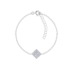 Silver Square Bracelet - Wholesale - 23882 Silver Square Bracelet - Wholesale - 23882