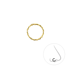 9.5mm Silver Twisted Continuous Ring - Wholesale - 24264 9.5mm Silver Twisted Continuous Ring - Wholesale - 24264