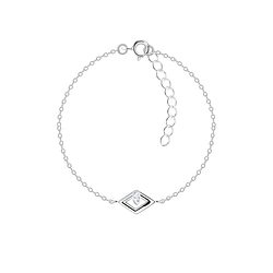 Silver Diamond Shaped Bracelet - Wholesale - 24135 Silver Diamond Shaped Bracelet - Wholesale - 24135