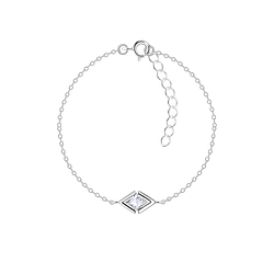 Silver Diamond Shaped Bracelet - Wholesale - 24136
