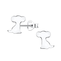 Silver Dog Stud Earrings - Wholesale - 24465 Silver Dog Stud Earrings - Wholesale - 24465