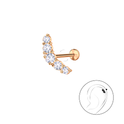 Silver Geometric with Titanium Labret - Wholesale - 23991