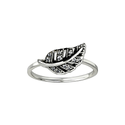 Silver Leaf Ring - Wholesale - 26106