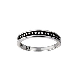 Silver Patterned Band Ring - Wholesale - 26125 Silver Patterned Band Ring - Wholesale - 26125