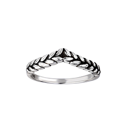 Silver Chevron Braid Ring - Wholesale - 26135 Silver Chevron Braid Ring - Wholesale - 26135