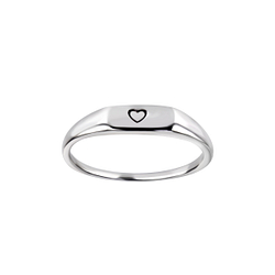 Silver Heart Ring - Wholesale - 26143