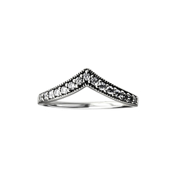 Silver Chevron Ring - Wholesale - 26163