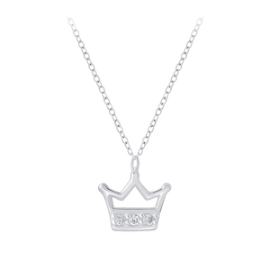 Silver Crown Necklace8306