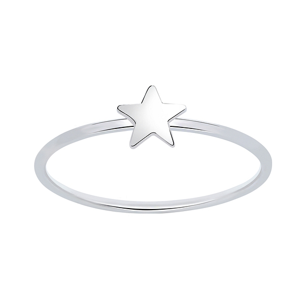 Silver Star Ring - Wholesale - 1684
