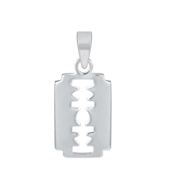 Silver Razor Blade Pendant - Wholesale - 2479 Silver Razor Blade Pendant - Wholesale - 2479