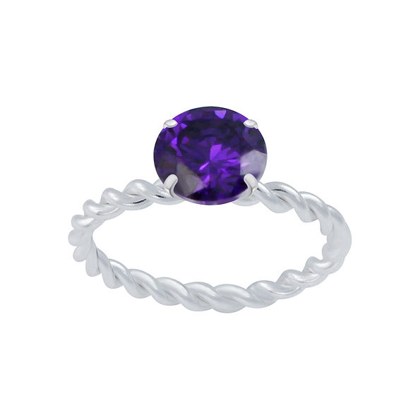 Silver Solitaire Ring - Wholesale - 2652 Silver Solitaire Ring - Wholesale - 2652