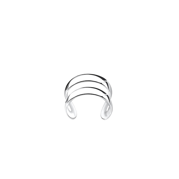 Silver Double Line Ear Cuff - Wholesale - 3224 Silver Double Line Ear Cuff - Wholesale - 3224