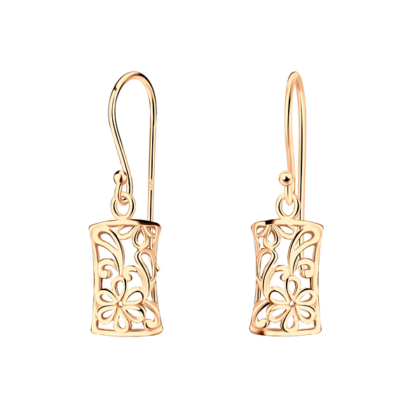 Silver Flower Earrings - Wholesale - 3842