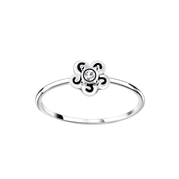 Silver Flower Ring - Wholesale - 6307