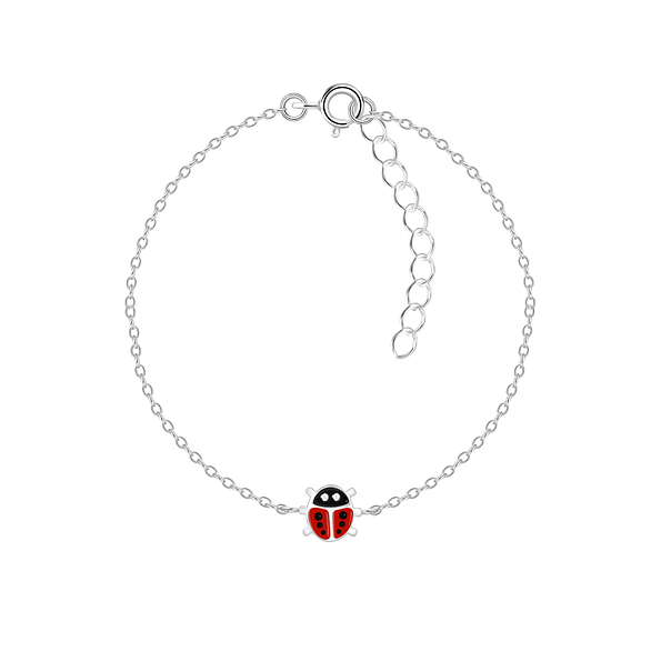 Silver Ladybug Bracelet - Wholesale - 5654 Silver Ladybug Bracelet - Wholesale - 5654