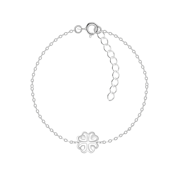 Silver Clover Bracelet - Wholesale - 6723