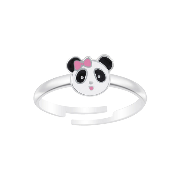 Silver Panda Adjustable Ring - Wholesale - 6996