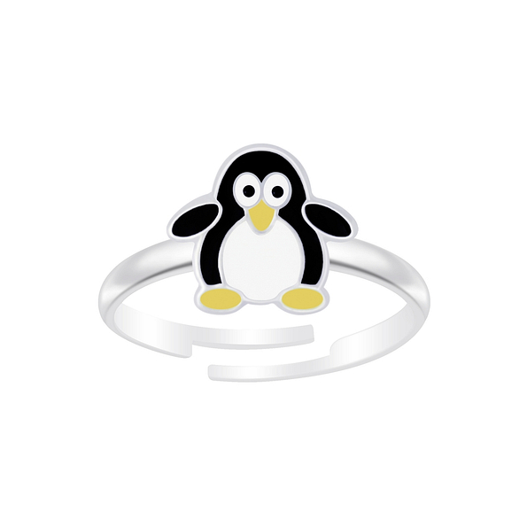 Silver Penguin Adjustable Ring - Wholesale - 6992 Silver Penguin Adjustable Ring - Wholesale - 6992
