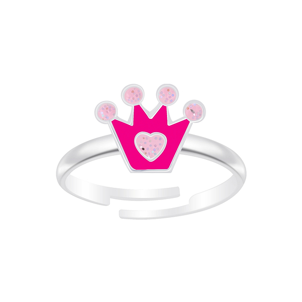 Silver Crown Adjustable Ring - Wholesale - 6991