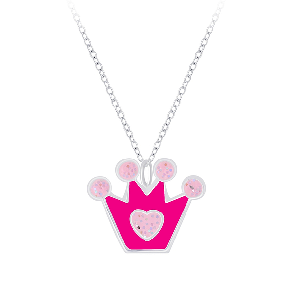 Silver Crown Necklace - Wholesale - 7219 Silver Crown Necklace - Wholesale - 7219