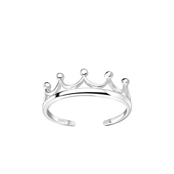 Silver Crown Toe Ring - Wholesale - 8218 Silver Crown Toe Ring - Wholesale - 8218