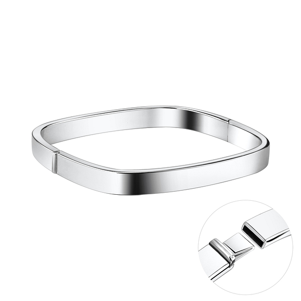 7mm Square Silver Bangle - Wholesale - 7508