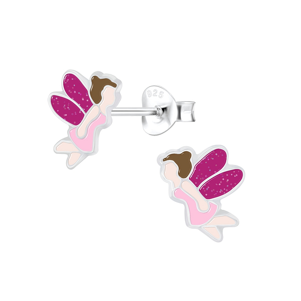 Silver Fairy Stud Earrings - Wholesale - 6826 Silver Fairy Stud Earrings - Wholesale - 6826