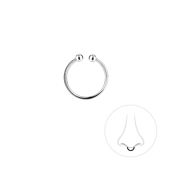 10mm Silver Septum Clip - Wholesale - 3361 10mm Silver Septum Clip - Wholesale - 3361