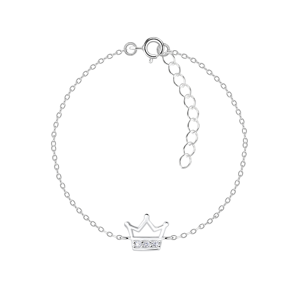 Silver Crown Bracelet - Wholesale - 7785