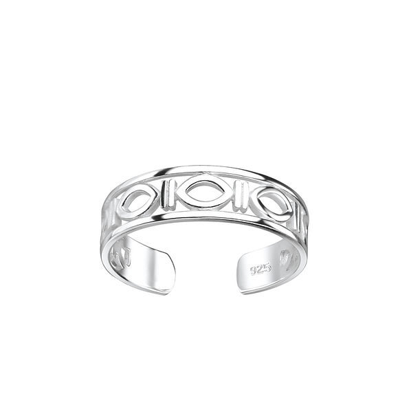 Silver Ellipse Toe Ring - 8219