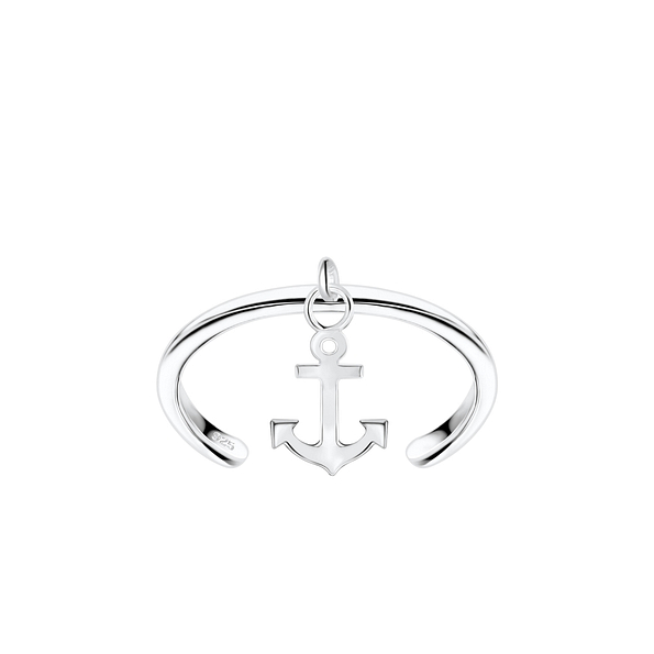Silver Anchor Toe Ring - 8142 Silver Anchor Toe Ring - 8142