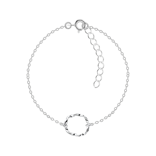 Silver Twisted Bracelet - Wholesale - 8226