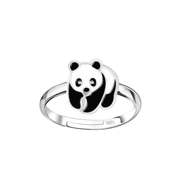Silver Panda Adjustable Ring - Wholesale - 8560