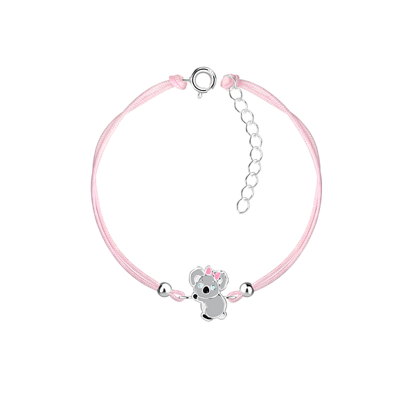 Silver Koala Cord Bracelet - Wholesale - 9926 Silver Koala Cord Bracelet - Wholesale - 9926