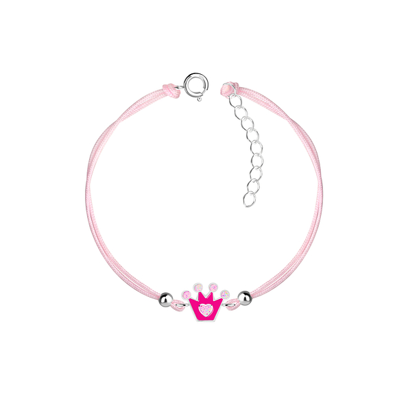 Silver Crown Cord Bracelet - Wholesale - 9927 Silver Crown Cord Bracelet - Wholesale - 9927