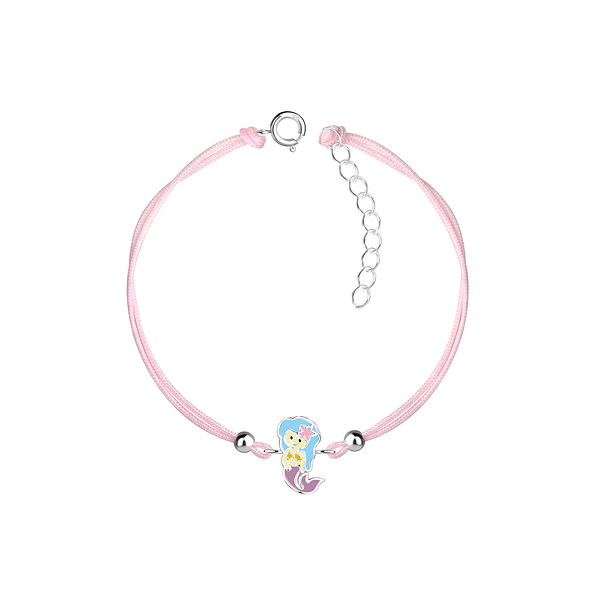 Silver Mermaid Cord Bracelet - Wholesale - 9932 Silver Mermaid Cord Bracelet - Wholesale - 9932