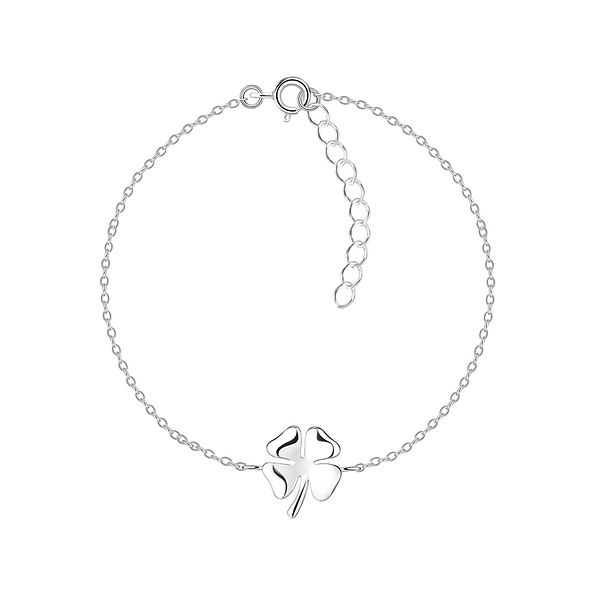 Silver Clover Bracelet - Wholesale - 10660
