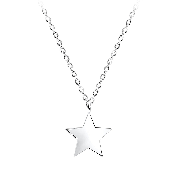Silver Star Necklace - Wholesale - 11746 Silver Star Necklace - Wholesale - 11746