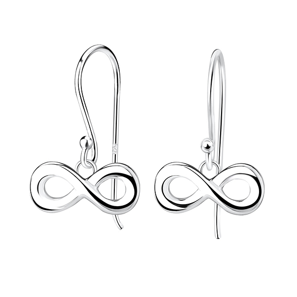 Silver Infinity Earrings - Wholesale - 12041